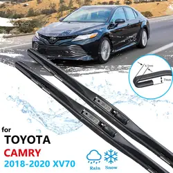 Car Wiper Blades for Toyota Camry 70 XV70 2018 2019 2020 Front Windscreen Windshield Wipers Car Accessories Brushes Washer 2pcs