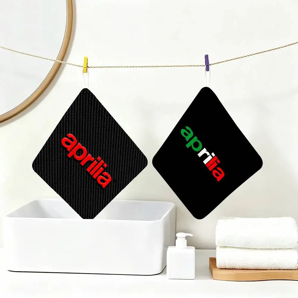 A-ApriliaS Motorcycles Hanging Style Hand Wiping Towel, Polyester Cotton, Anti-fade for Indoor Kitchen Living Room