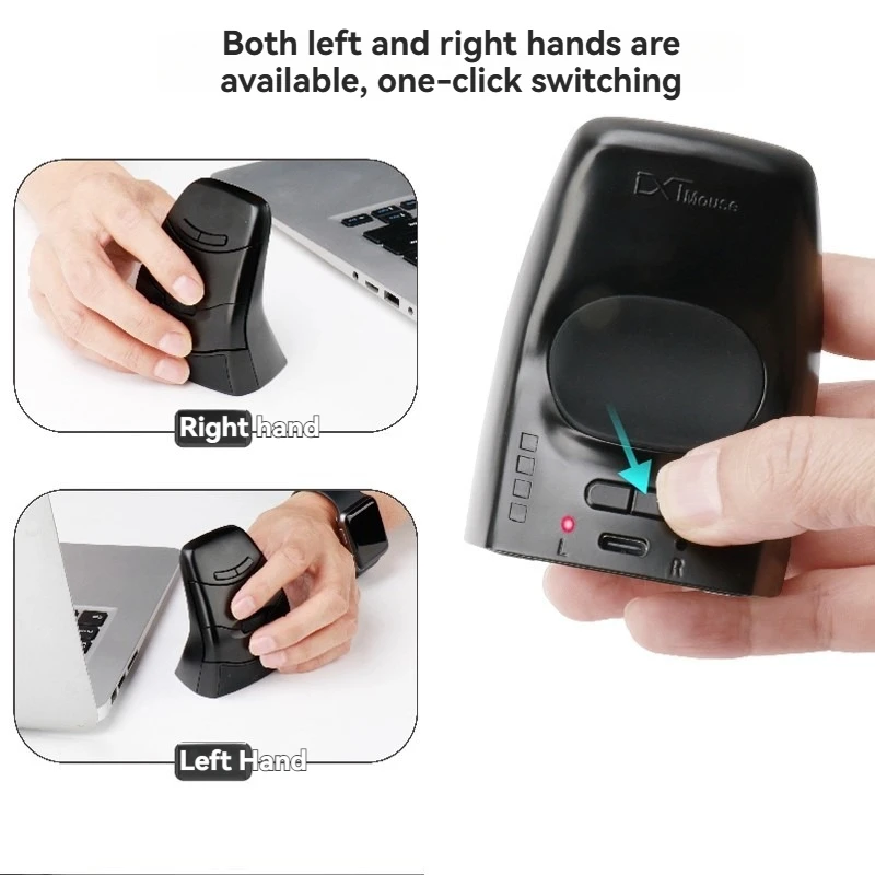 Wireless 2.4G mouse vertical ergonomics left-handed Right-handed Universal Office Drawing Wrist Pain Tenosynovitis Mouse Hand