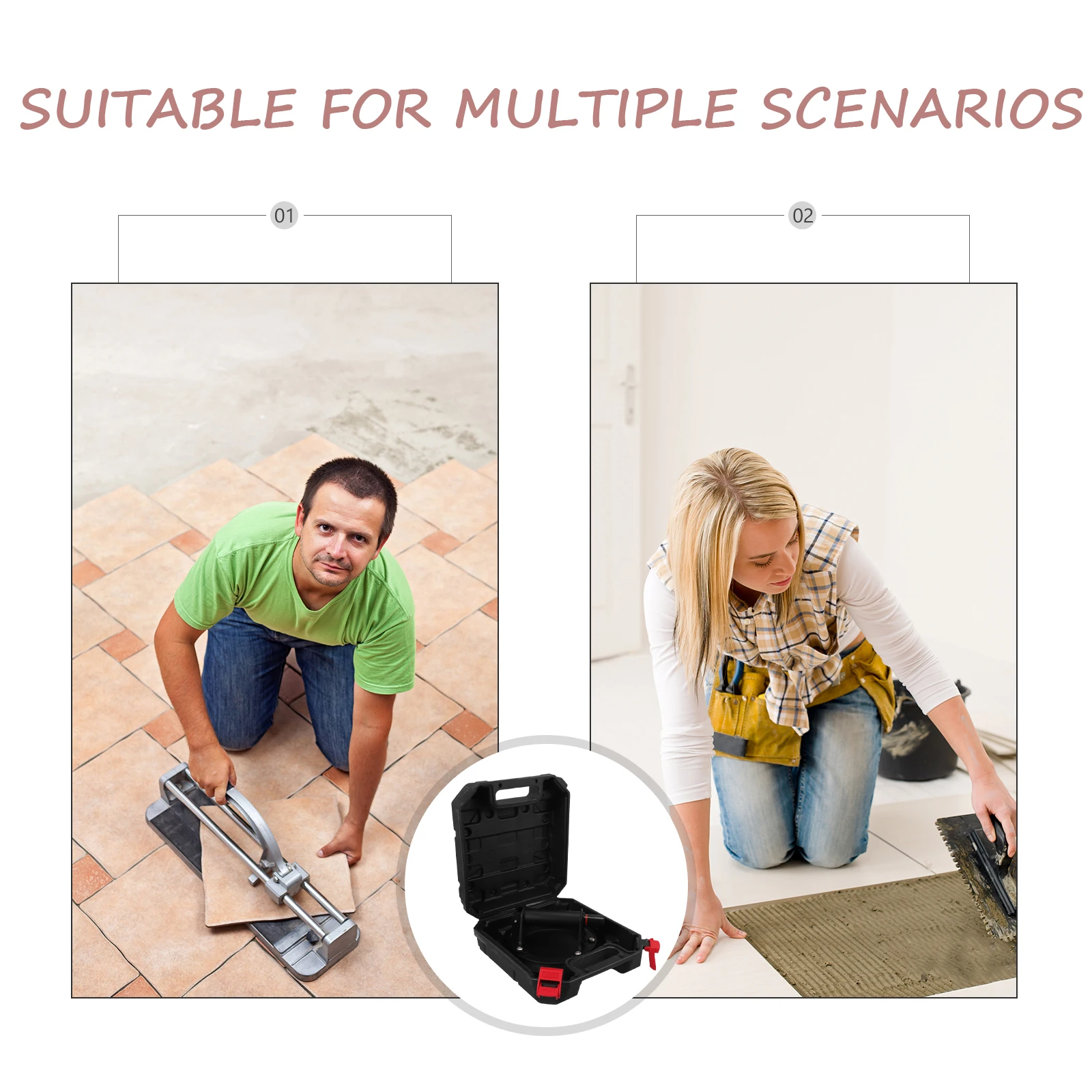 

Heavy Duty Vacuum Sucker Tool Thick Rubber Ergonomic Handle Glass Tile Lifter Carrier Durable Suction Cup Smooth Surface Panel