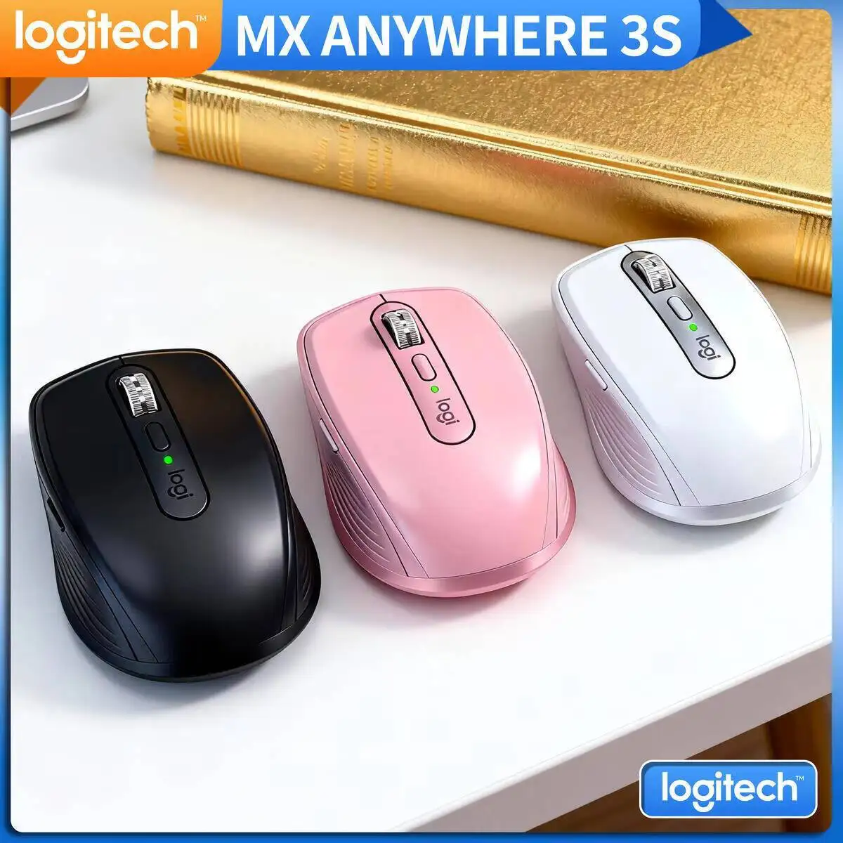 

Logitech Master Series MX Anywhere 3S Bluetooth Беспроводная бесшумная мышь Мягкий звук Офисный женский планшет