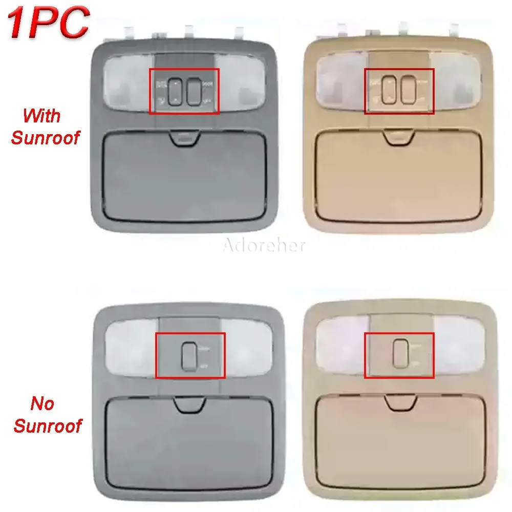 Beige/Gray Exclusive Dome Lamp Over Head Roof Reading Light Fit For Toyota Land Cruiser Prado LC120 03-09