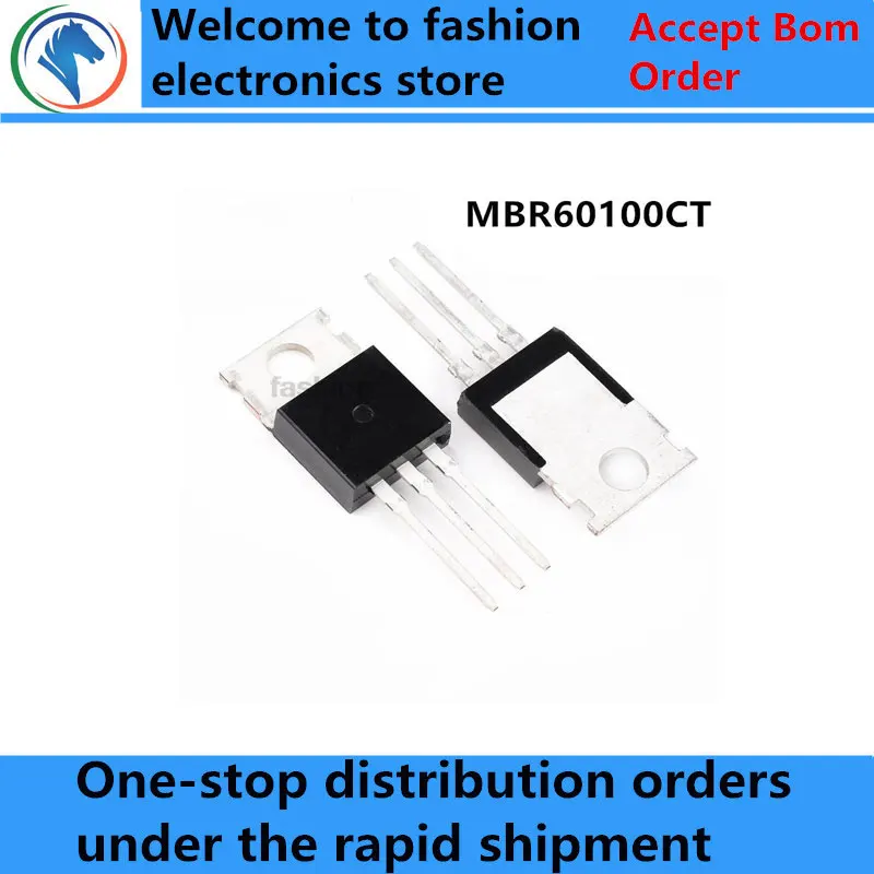 

5pcs MBR60100CT TO220 MBR60100TO-220 60100CT V60100C Schottky diode 60A 100V original