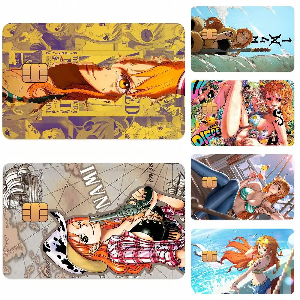 One Piece Nami Kreditkarten-Skin-Aufkleber für Bankkarten, Bus- und U-Bahn-Karten, Wasserfester Aufkleber, Geschenk