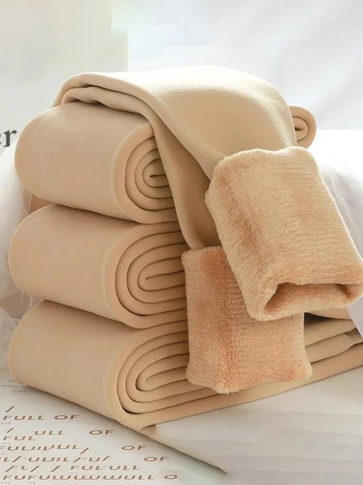 

Dropshipping Leggings Leggings Thick Warm Stretch Winter Women Casual Leggings Color Solid High Velvet For Waist SVOKOR