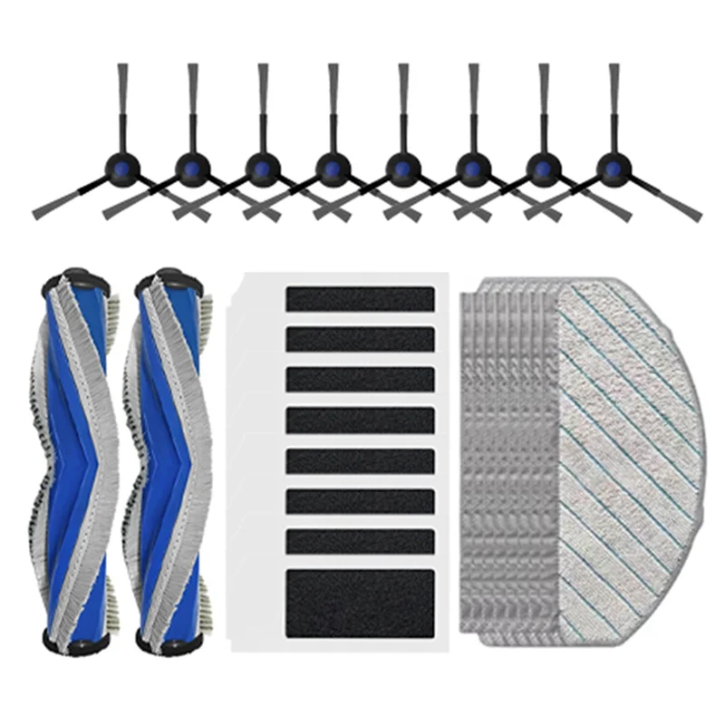 

AA01-For Ecovacs DEBOT N20/N20 PLUS/N20 PRO PLUS Vacuum Parts Main Roller Side Brush Hepa Filter Mop Cloth