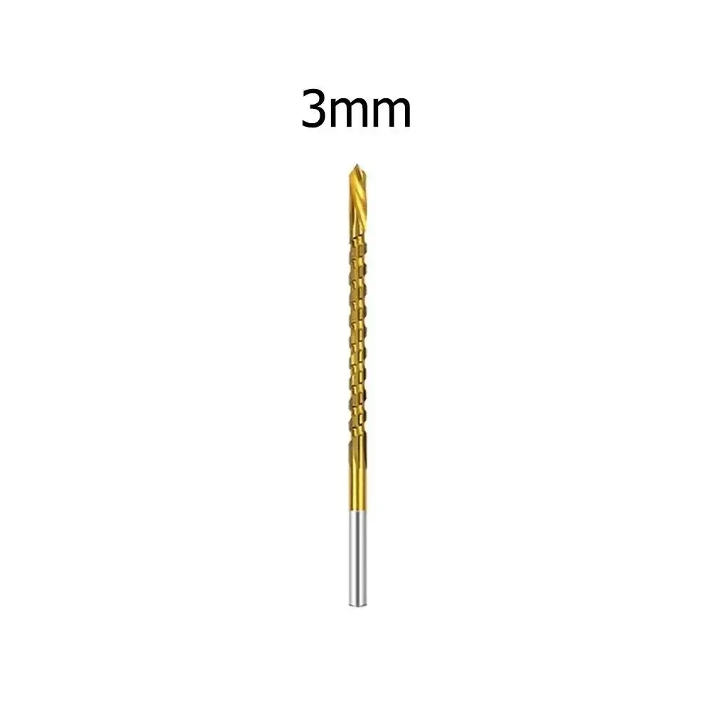 Set di punte da trapano rivestite in titanio 3/4/5/6/6.5/8mm Vite a spirale Punta da trapano composita metrica Punte da trapano elicoidali per il taglio di perforazione