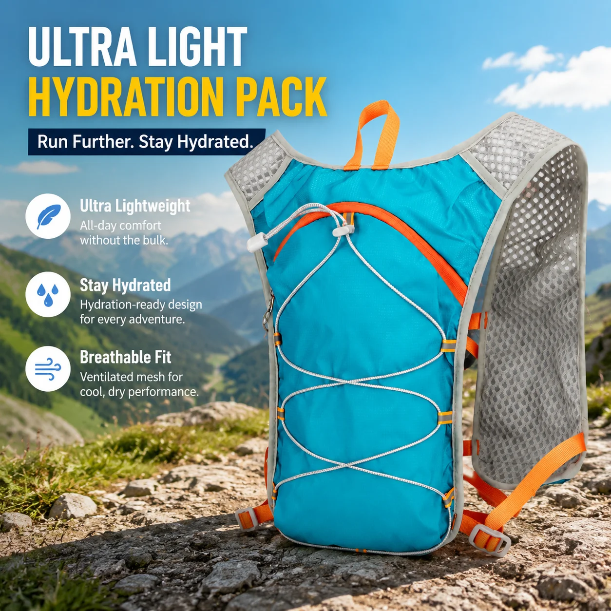 Ultra Light Trail Running Backpack Hydration Pack for Hiking Cycling Outdoor Sports Breathable