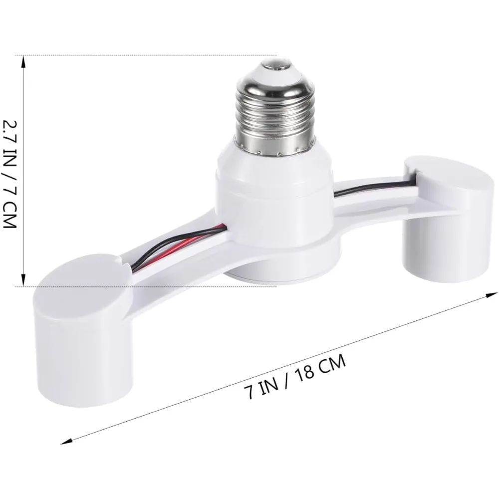 JOYINLED E27 Light Socket Splitter Adapter 2 in 1 Dual Head Bulb Holder Screw Lamp Base Extender Converter Lamp Holder Socket