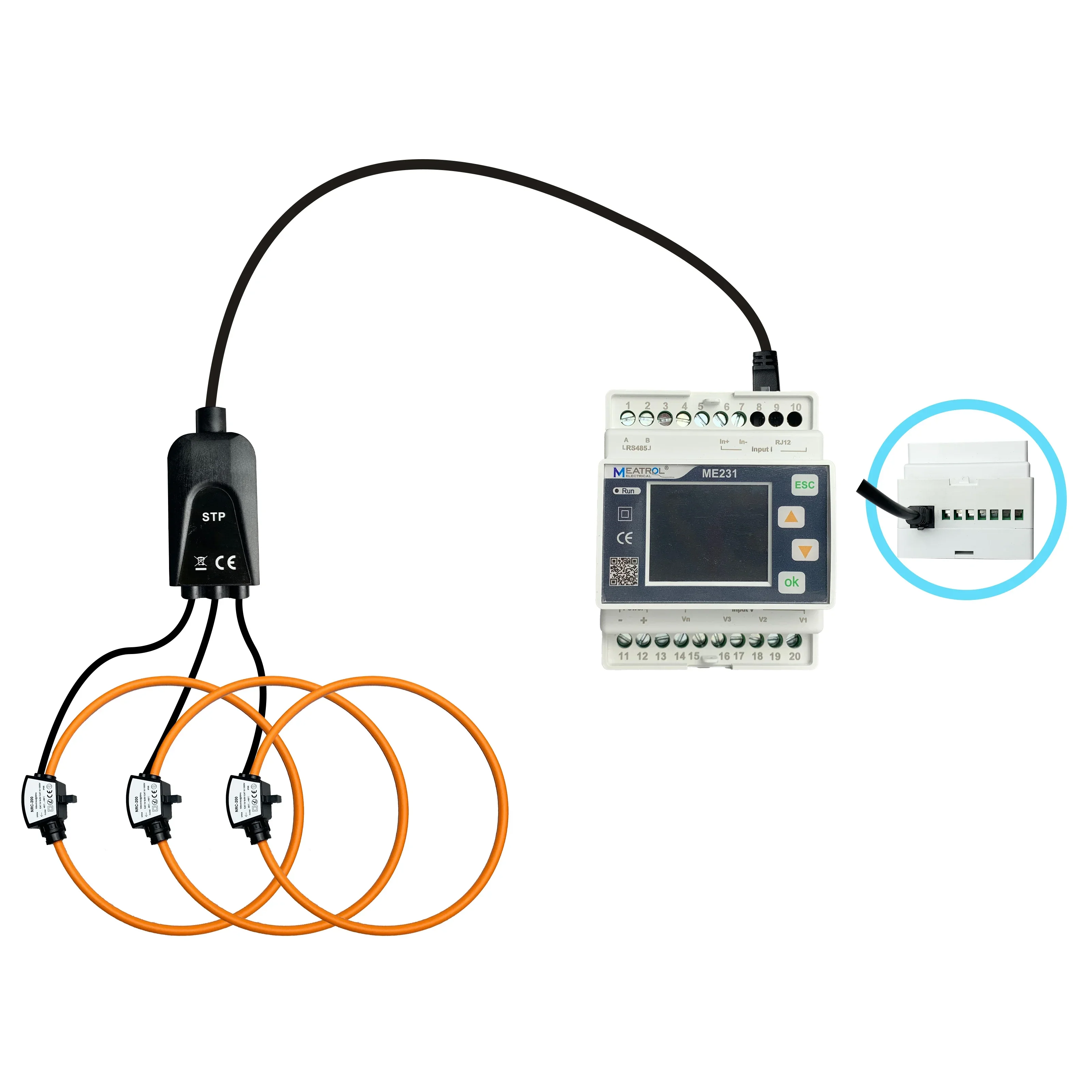 Top-selling smart meter ME 231 Split-core CTs RS485 Modbus RTU energy meter, without coils