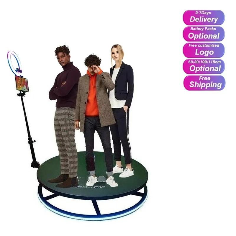 

2025 Best Choice 360 Photo Booth Usa Warehouse Commercial Rental 360 Degree Photo Booth Props for Wedding Party