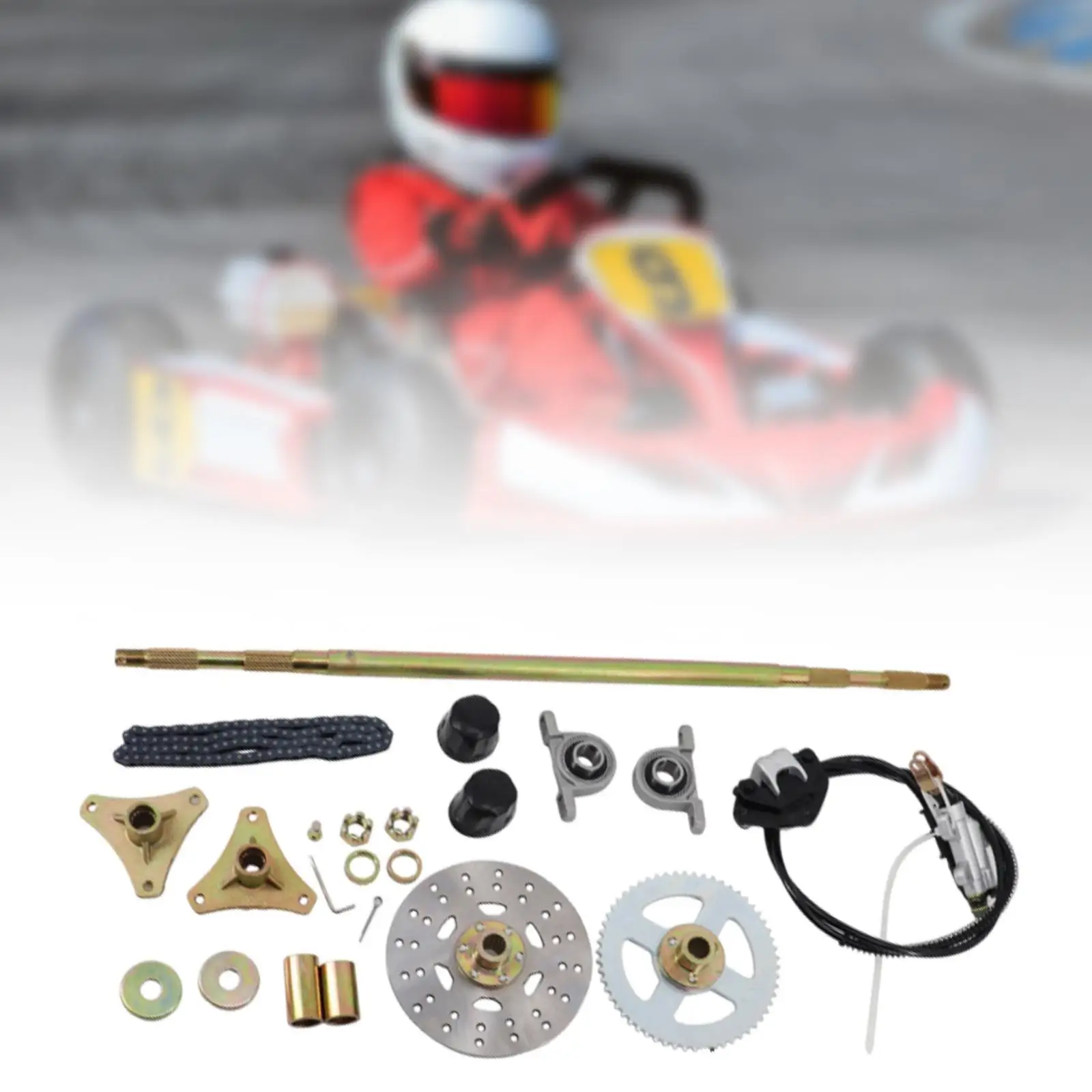 

Тормозная ступица, дисковый ротор, улучшенная задняя подвеска Kart T8F 58T, детали для модификации, портативный комплект задней оси, ступица вала, цепной тормоз