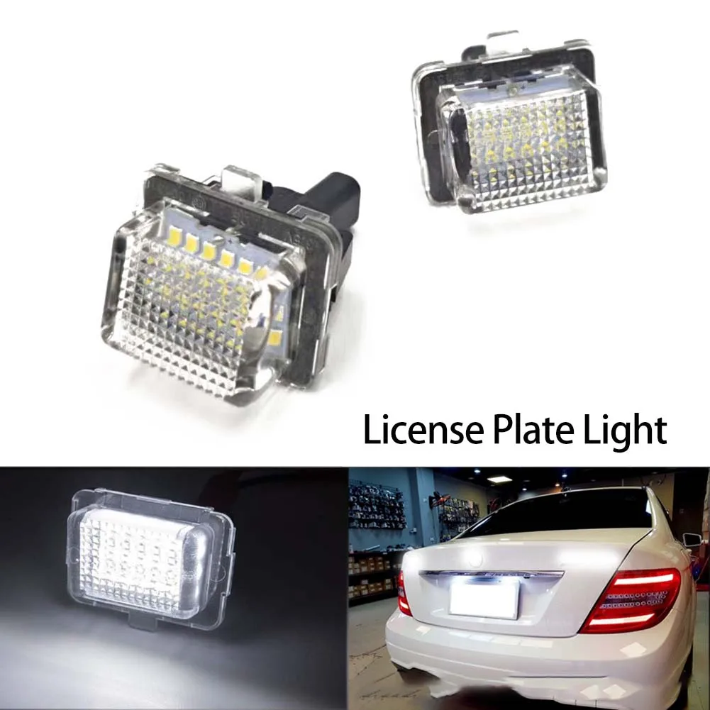 

2PCS Led Car License Number Plate Light Lamp For Benz C-Class W204 W205 W216 W218 E-CLASS W212 S-CLASS W221 SL W231