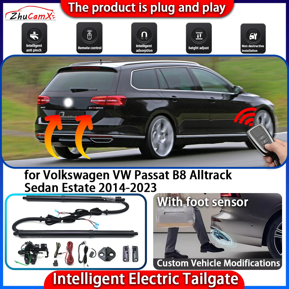 نظام الباب الخلفي الذي يعمل بالطاقة الذكية لسيارة Volkswagen VW Passat B8 Alltrack Sedan Estate 2014-2023 طقم رفع صندوق السيارة الذكي الأوتوماتيكي #1