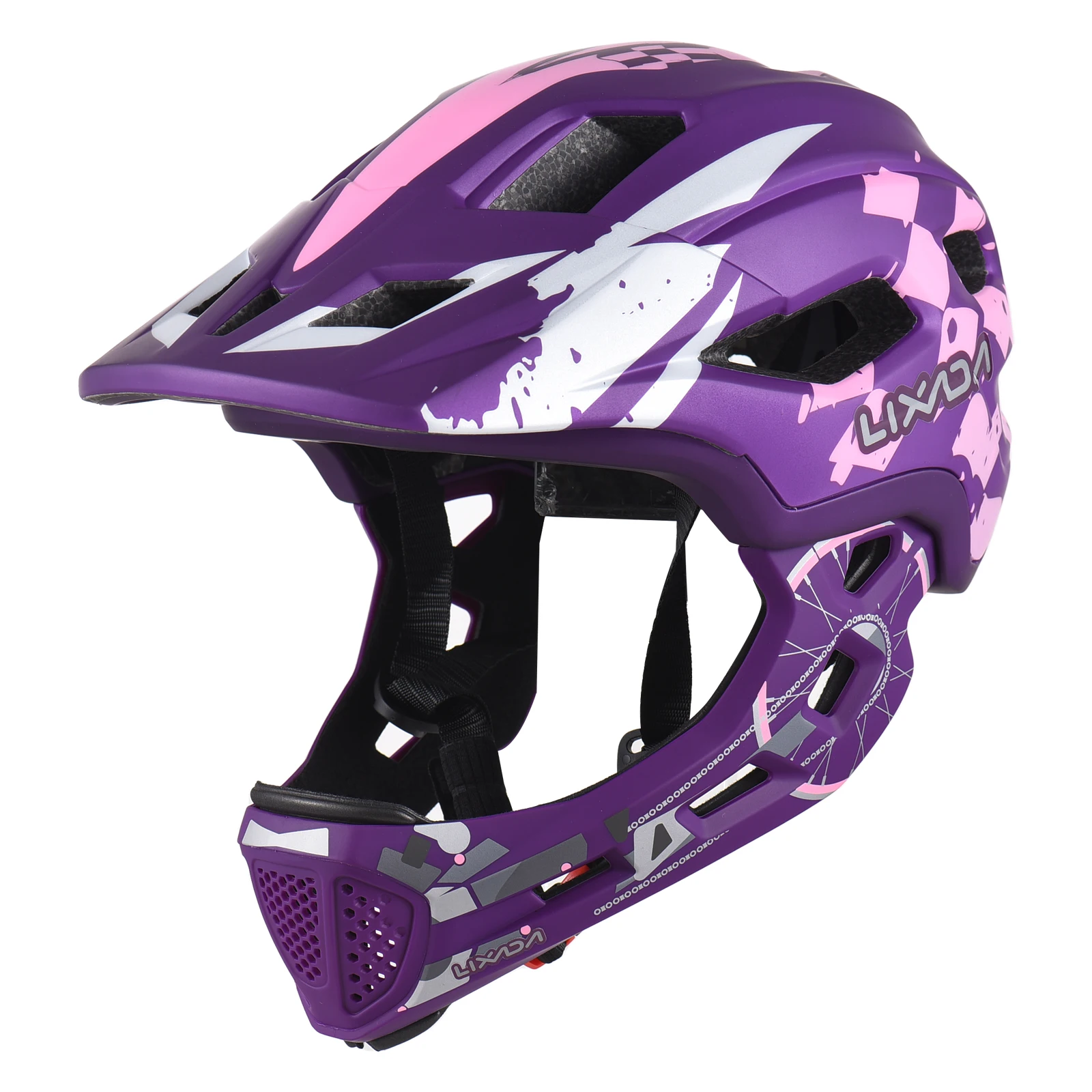 

Kids Cycle Helmet Detachable Full Face Helmet Adjustable Cycle Helmet for 5-9 Years Old Children