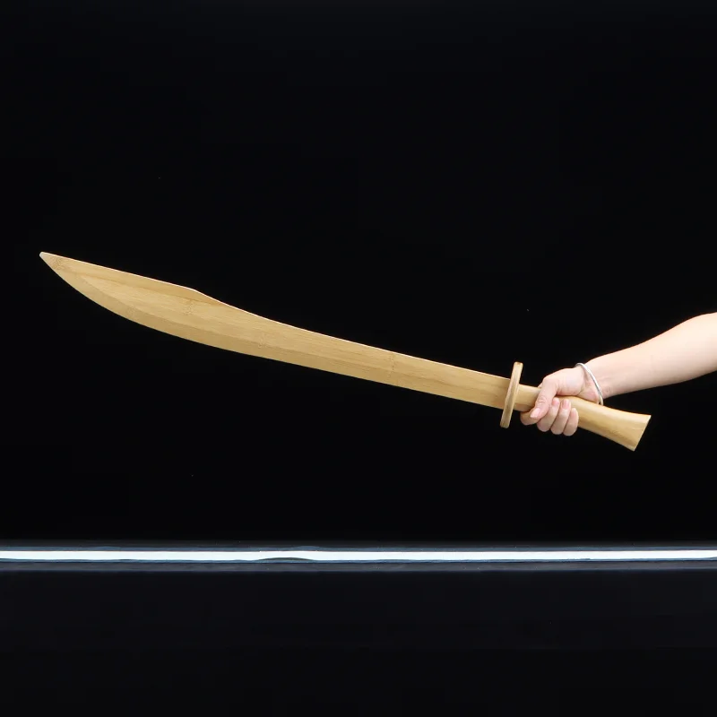 Tai Chi Sword Made Entirely of Bamboo, Traditional Chinese Performance Sword, Bamboo Wooden Martial Arts Sword for Morning Exercises, Training, and Decoration