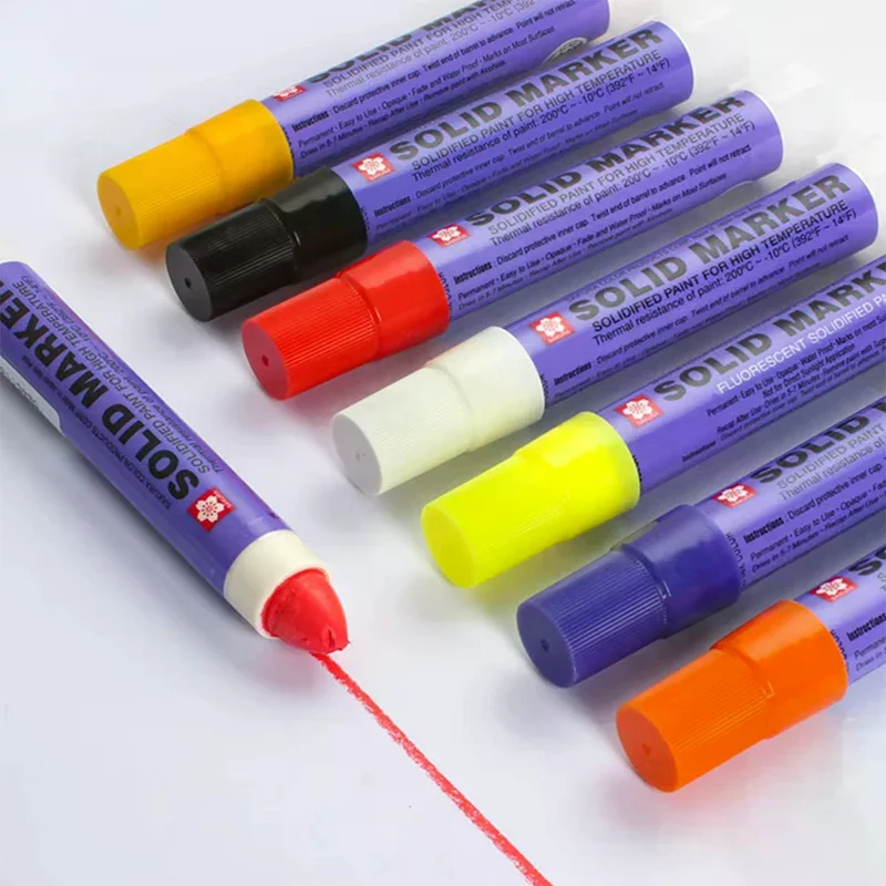 1Pcs Office Japan Solid Paint Pen Waterproof Xsc Industrial Metal High Temperature Tire Marker Permanent Supplies