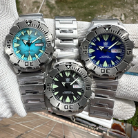 STEELDIVE Men Pilot Watch 42.20mm Monster Automatic Mechanical Wristwatch Diver 20ATM Waterproof C3 Luminous Sapphire NH35