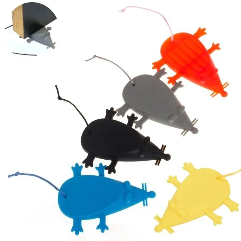 2 PCS Door Stop Personality Door Stoppers Security Guard  Home Improvement Hardware Gates Doorway Silicone Mouse Shape