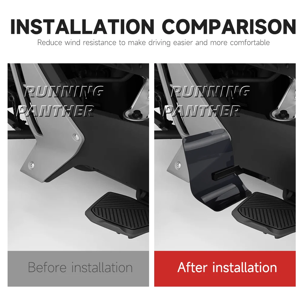 ل Can Am Ryker 600 900 Ace Rally 2019-2025 Déflecteur latéral inferior دراجة نارية الجانب السفلي منحرف الرياح المفسدين هدية