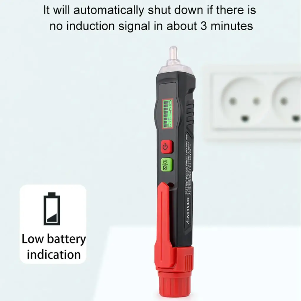 

Voltage Detector Tester Pen Flashlight Battery Indicator Digital Indicator Wire Detection Household Repairing Working