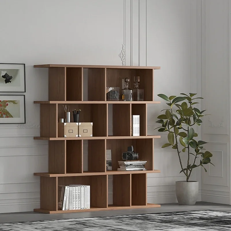 Cy Nordic Solid Wood Bookshelf Simple Modern Study Living Room Multi-Layer Display Decoration Bookcase Shelf