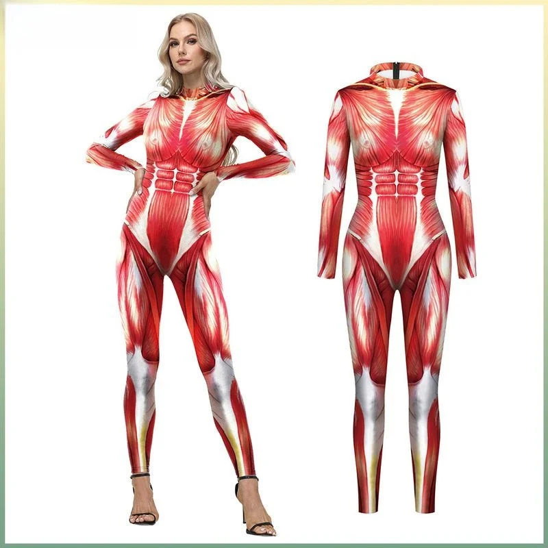 

loween Cosplay Jumpsuit Tight Pants Stage Performance Costume Women's Ethnic Wear Autumn Collection Cross-Border Faion