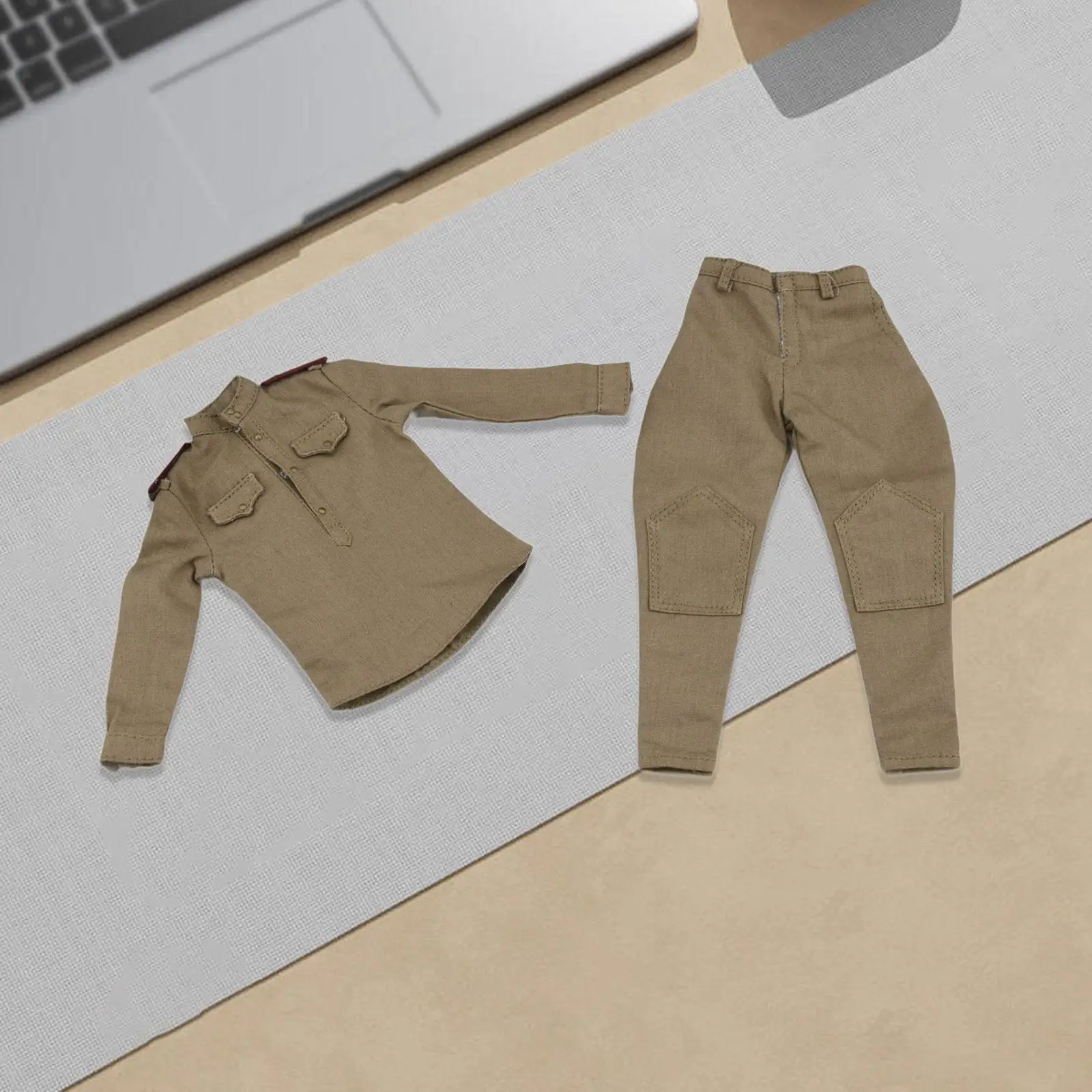 

Верхнее пальто в масштабе 1/6 с брюками, повседневное платье для косплея в стиле ретро, костюм для 12-дюймовых фигурок, аксессуары