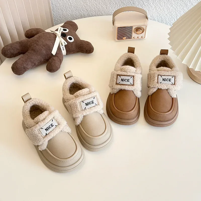 Sepatu bot pendek Anti selip, sepatu bot salju musim dingin, sepatu bayi katun hangat antiselip