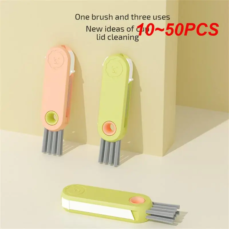 10~50PCS Cleaning Gap Brush Portable Small Cleaning Utensils Scrub Gadget Cleaning Gap Lovely Cleaning Brush 3 In 1 Cup Brush