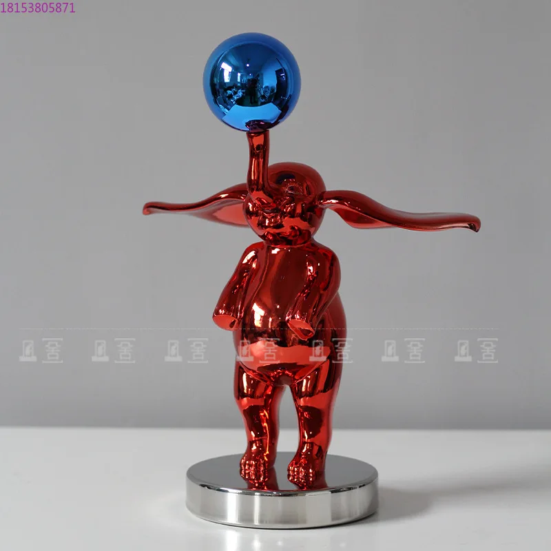 Modern light luxury decoration children's room model room TV cabinet wine cabinet cartoon art soft decoration pendulum