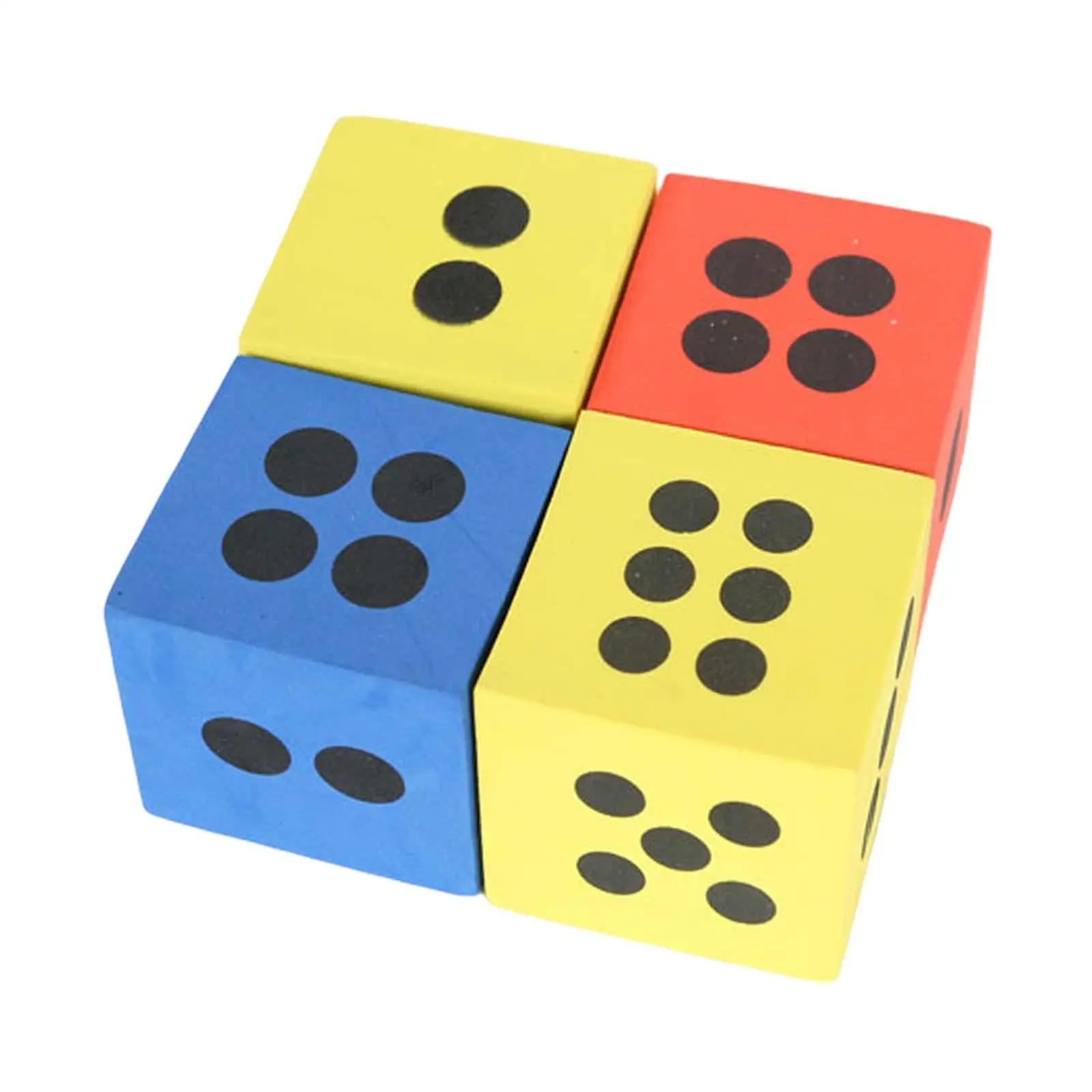 4 Pieces Foam Dice 2.48 Inches learning EVA Foam Dices for Party Supplies Building Toys Kids Math Games