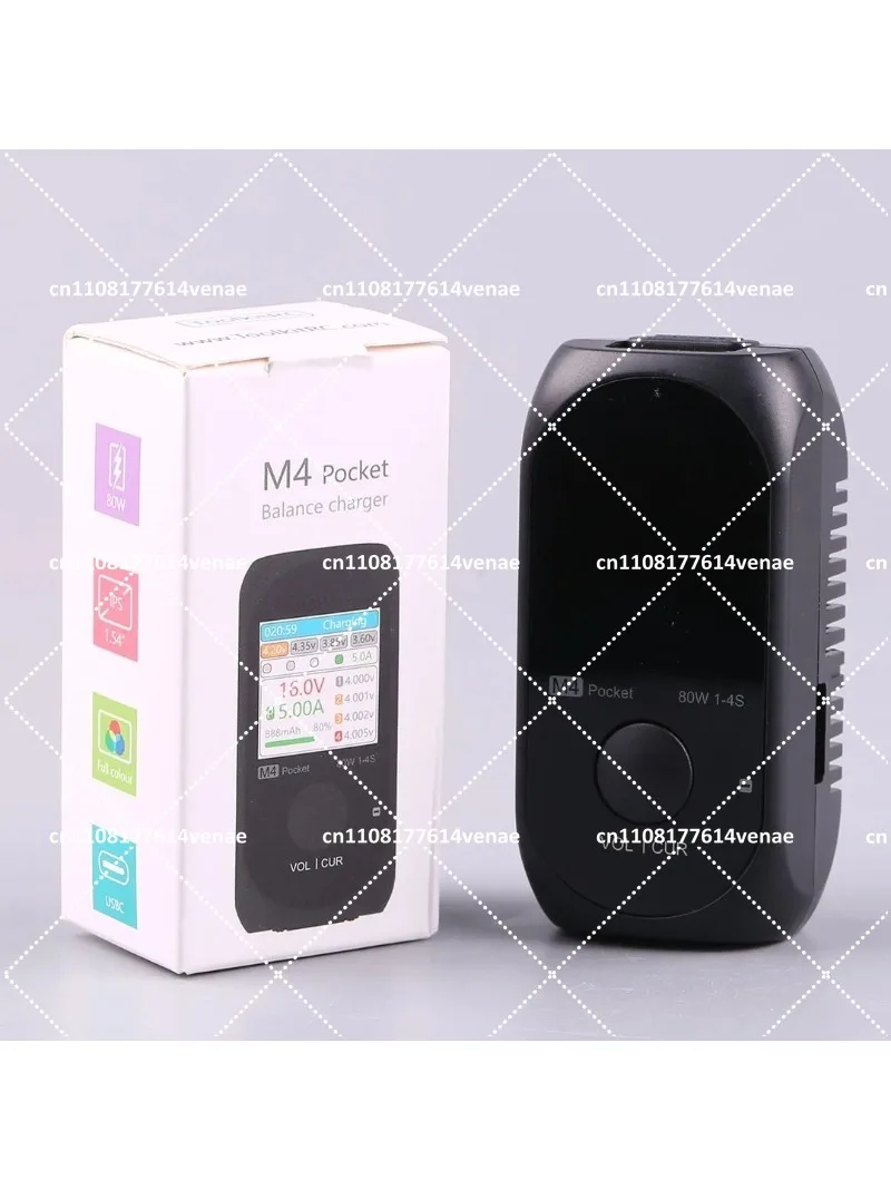 M4 Pocket 80W 5A USB-C Quick Charger for 1-4S LiPo Battery with XT30 XT60 Input