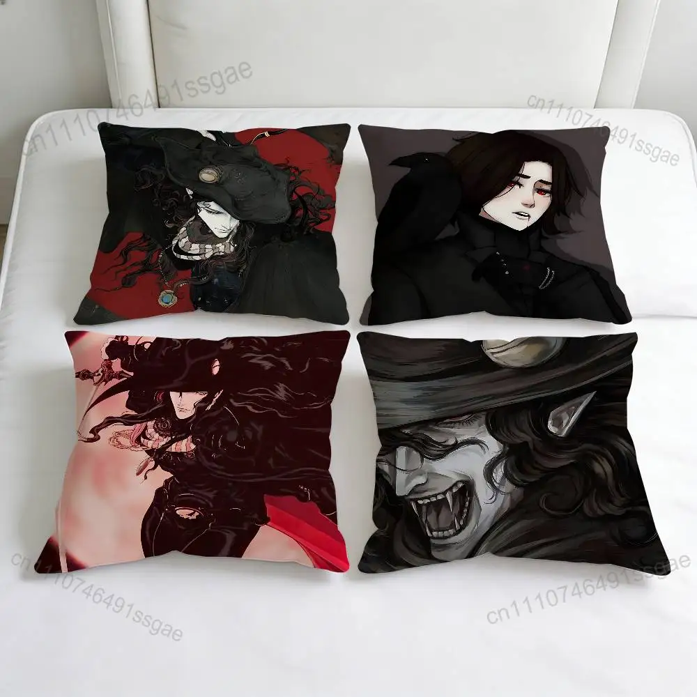 

V-Vampire Hunter D Fashion Square Pillow Case Durable Throw Pillow Cover for Sofa Couch Chair