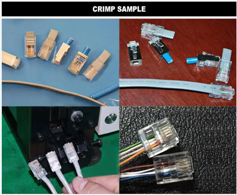 220V Electric wire Crimping machine 2P-8P8C Tel line heading machine Network cable crimping machine PC Head Forming Machine