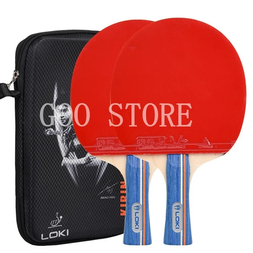 LOKI 탁구 라켓 세트, 훈련용 탁구 배트, 아마추어 탁구 라켓, 가방 포함, C3000, K3000, 2 개