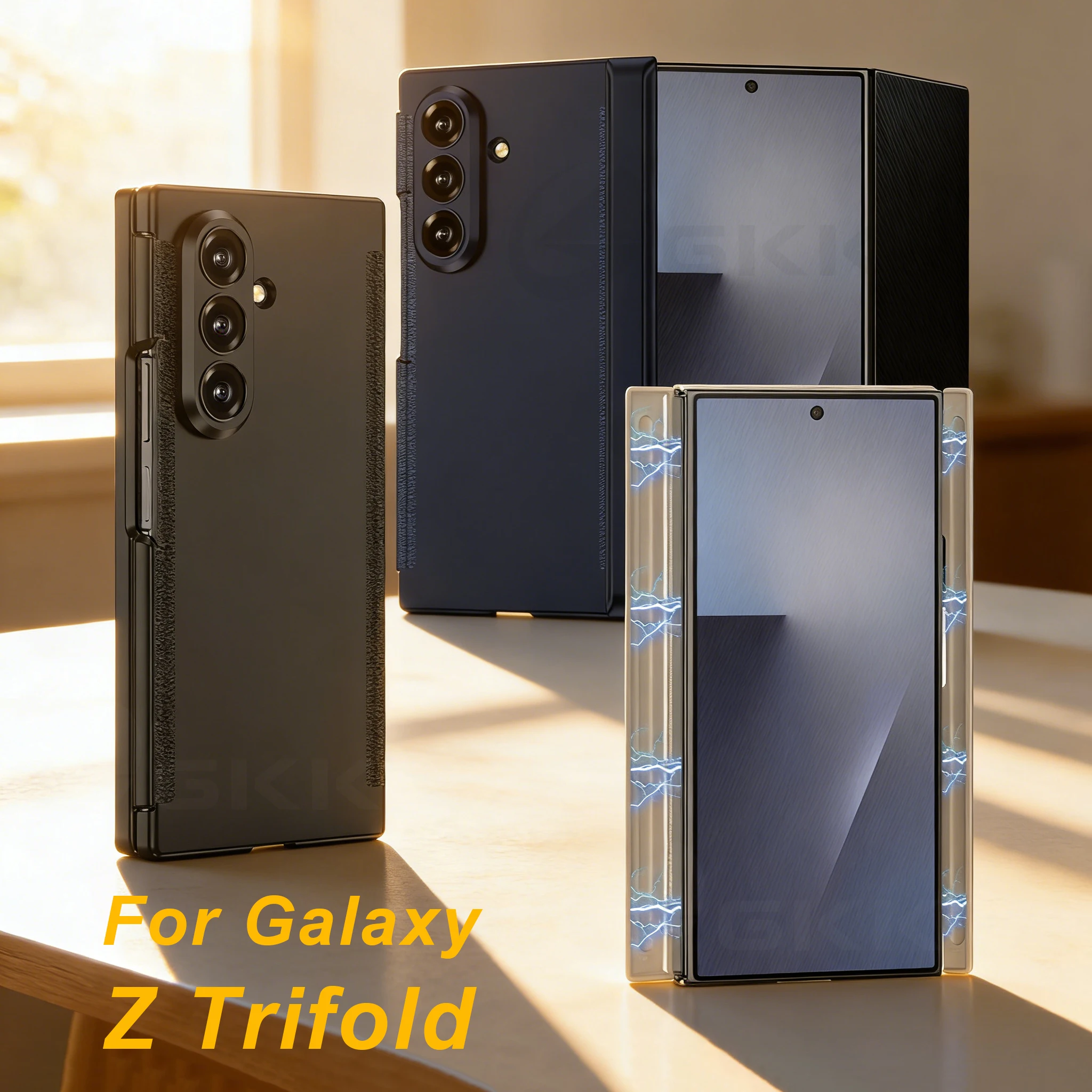 

Magnetic Double Hinge Case For Samsung Galaxy Z Trifold Shockproof Armor Plastic All-included Cover For Galaxy Z Trifold Case