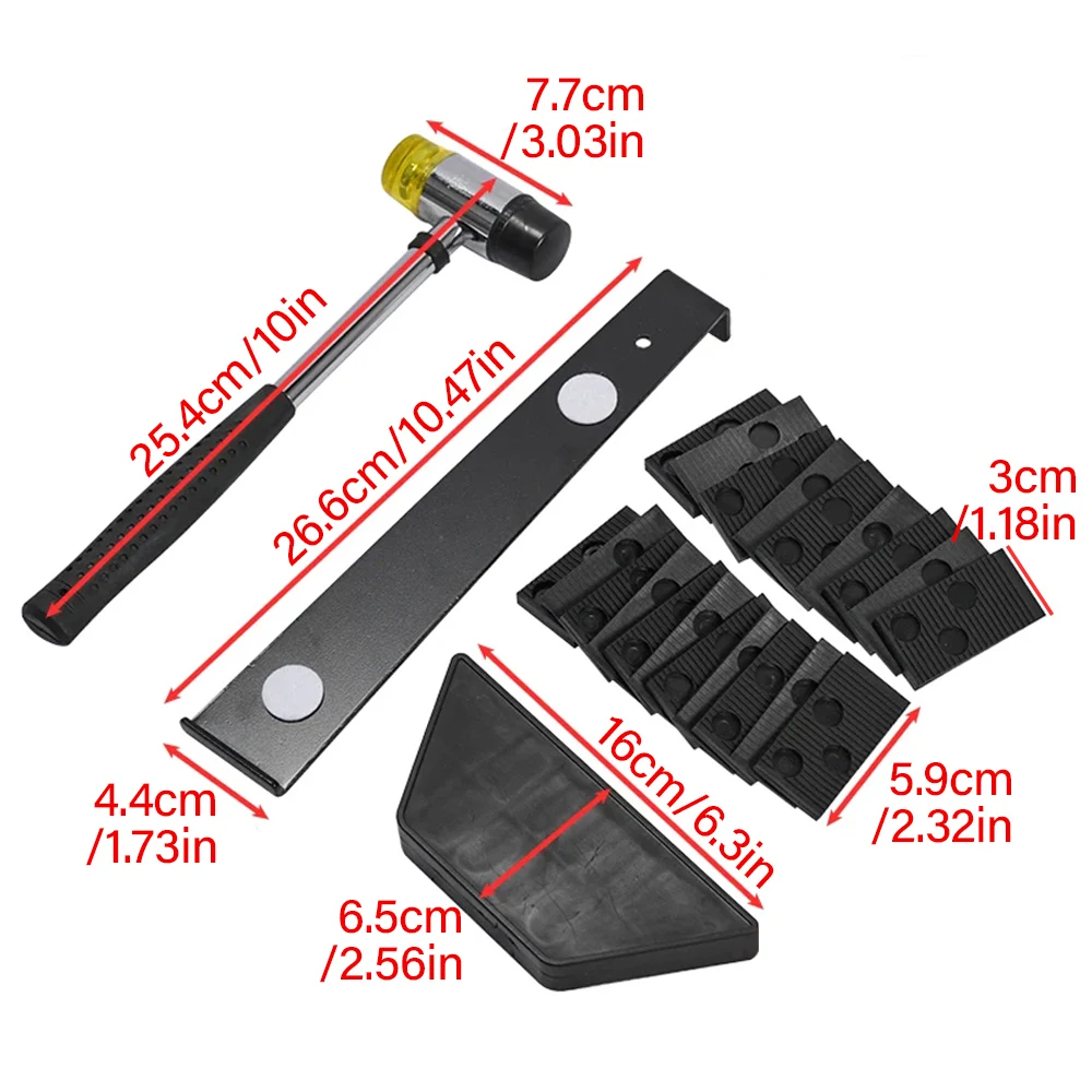 Imagem -05 - Ferramenta de Instalação de Piso Laminado de Madeira Kit de Encaixe Conjunto Espaçadores Faça Você Mesmo Home Hand Tool 20 Pcs