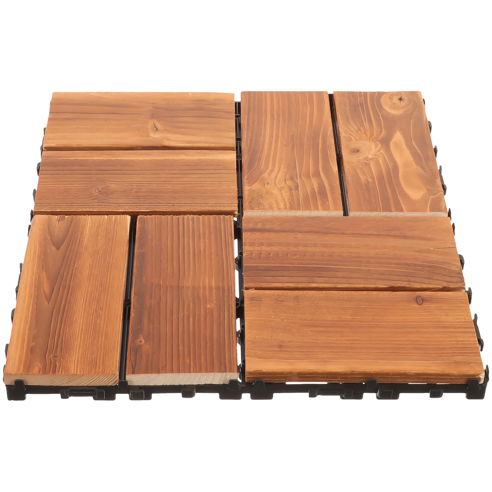 

Carbonized Wood Flooring Durable Outdoor Interlocking Deck Tiles Balcony Floor Covering Patio Garden Pathway Plastic Tile