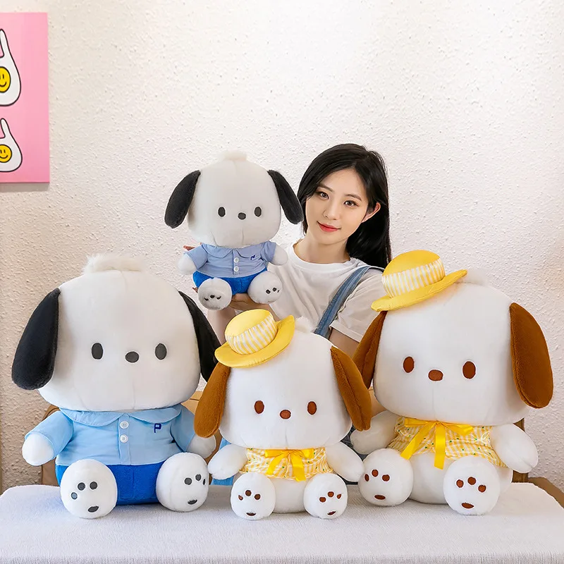 Sanrio Plush Pacha Dog Couple Toys Cartoon Dog Stuffed Animal for Kids Birthday Xmas Gift Perfect Present for Girls and Boys