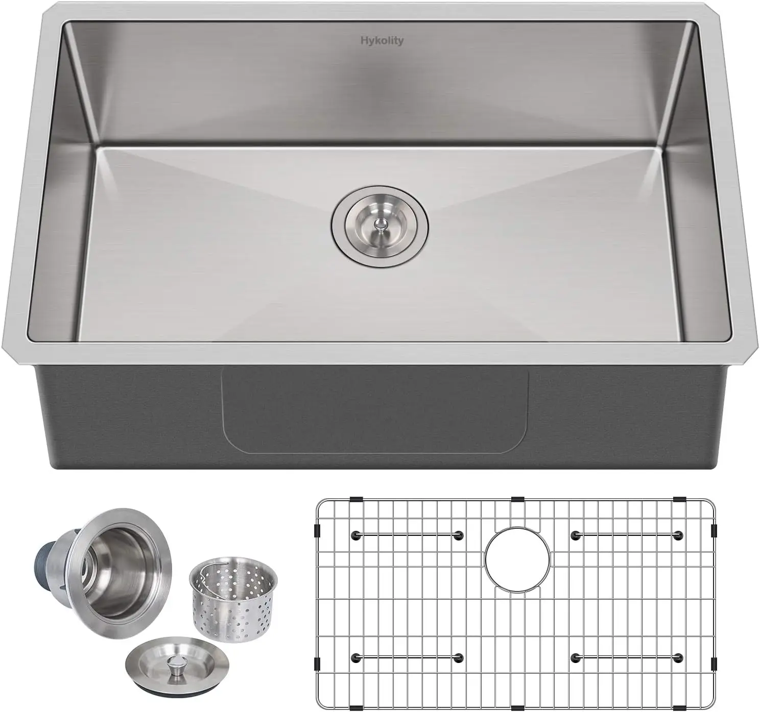 

30-inch Kitchen Sink, 16 Gauge Undermount Single Bowl Stainless Steel Sink, 30" x 18" x 10"