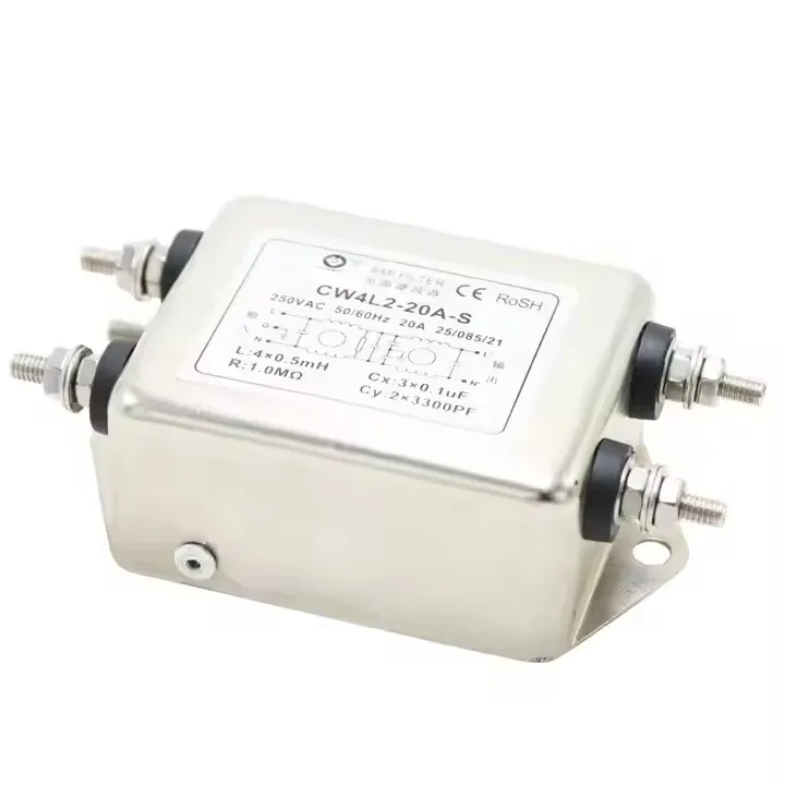 

EMI Filter CW4L2-20A-S 220VAC Single-phase Two-stage Filter High-performance Anti-interference