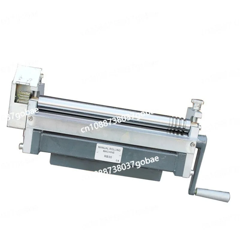 

Hand cranked plate rolling machine, manual drum machine