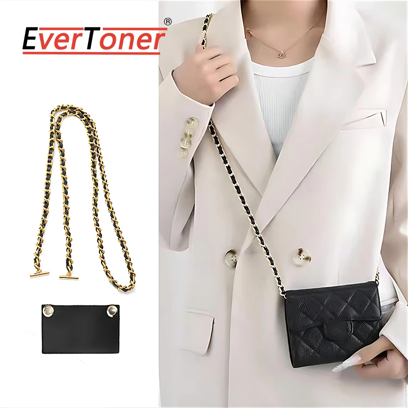 EverToner Punch Free CF Cardholder Felt Liner Chain Strap DIY Bag Transformation Kit