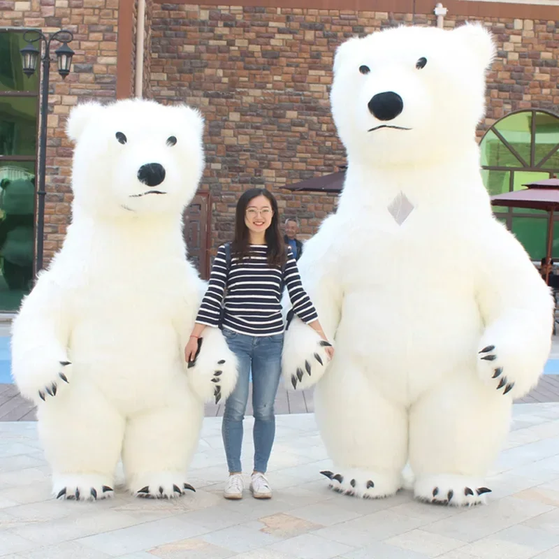 Inflatable Costume White Bear Cartoon Plush Bear Mascot Costume Advertising Wedding Mascot Clothing Animal Costumes Polar Bear