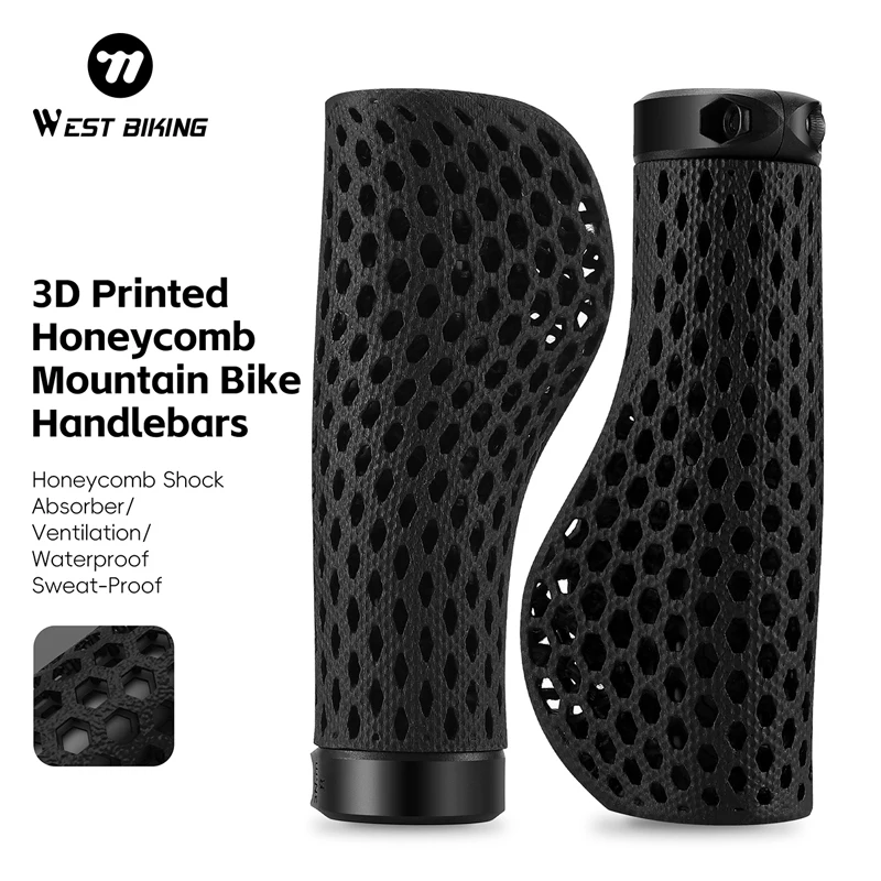 

3D Printed Bike Handlebar Cover Lightweight Shock Absorption MTB Road Cycling Grips Ergonomic Handle Accessories Bicycle Grips