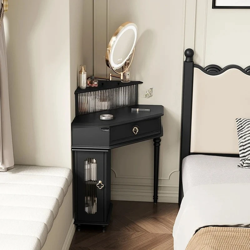 a4 retro solid wood corner dresser chest integrated small bedroom corner corner triangle makeup table