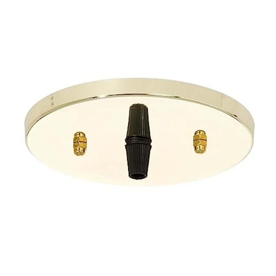 ® 5 1/4 Inch Modern Shallow Steel Ceiling Light Canopy Plate Kit with Hardware - Includes Screws, Nuts, Crossbar and Bushing