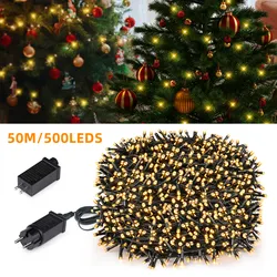 100M-10M LED String Lights 110V 220V Outdoor Waterproof Fairy Lights String Garland for Patio Wedding Christmas Garden Ligh