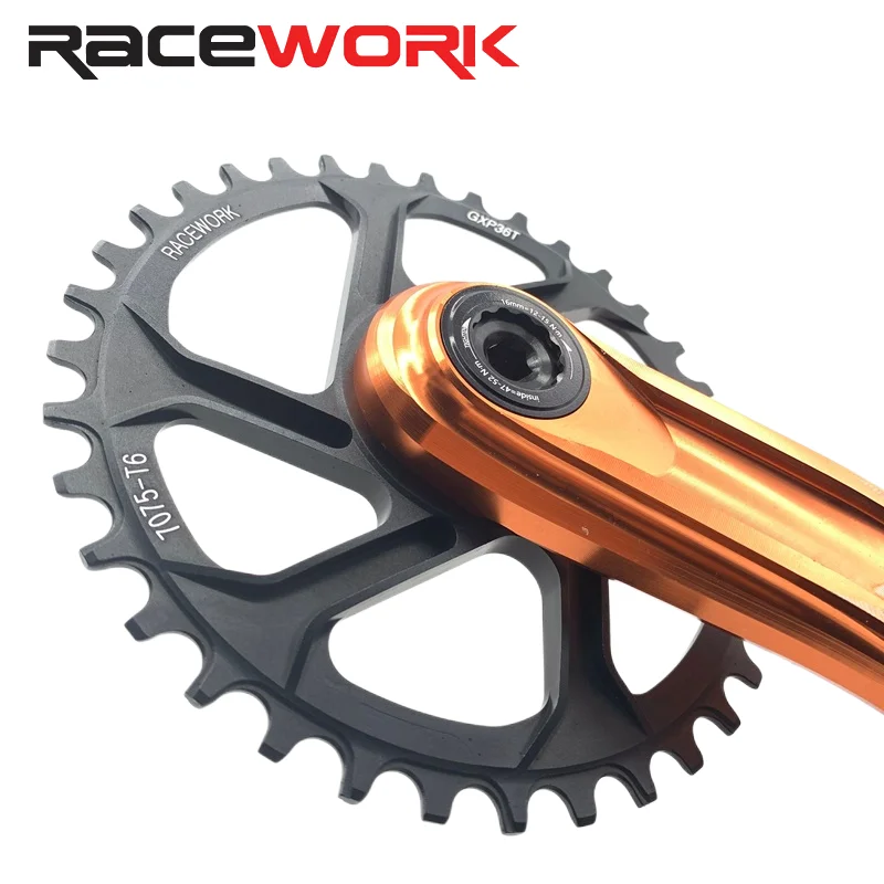 RACEWORK Mtb Chainring Monoplates Mountain Bike Chain Ring Crown 36 34 38 32 Teeth Bicycle Sprocket Rotor Crankset 3 6Degree